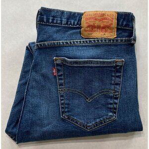 Levis Mens 501 Button-Fly Straight-Leg Jeans W34 L30 Medium Wash Denim
